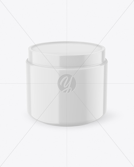 Glossy Cosmetic Jar Mockup