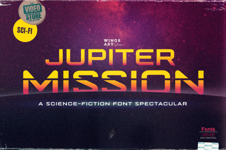Jupiter Mission: A Science-Fiction Font Spectacular