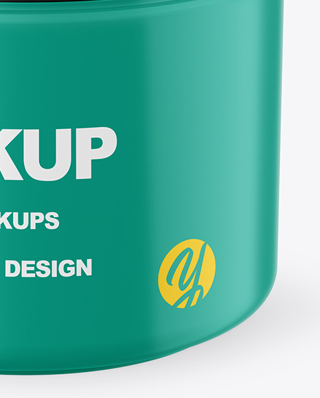 Matte Cosmetic Jar Mockup PSD #1