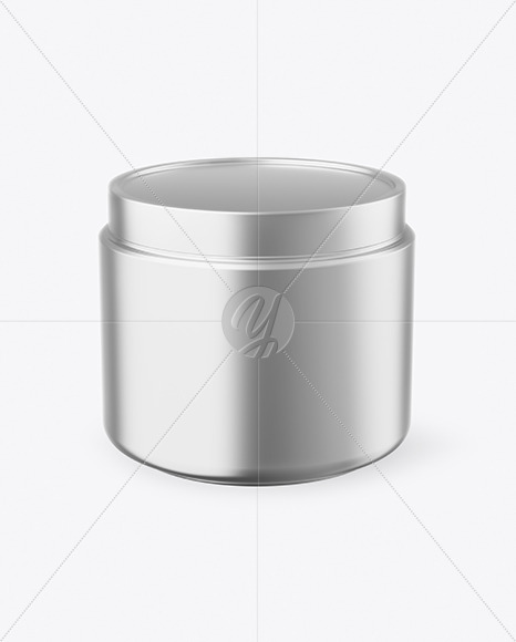 Metallic Cosmetic Jar Mockup