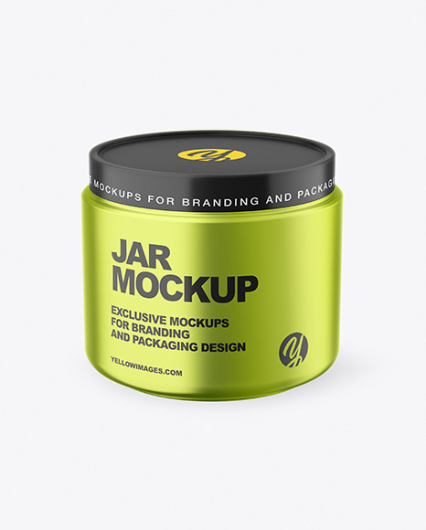 Metallic Cosmetic Jar Mockup