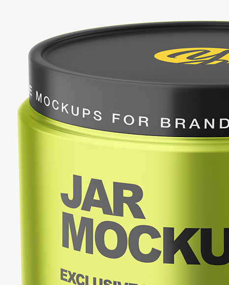 Metallic Cosmetic Jar Mockup PSD #2