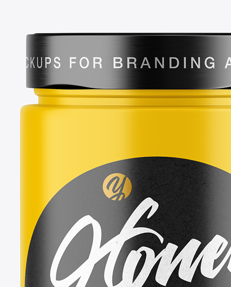 Matte Honey Jar Mockup PSD #2