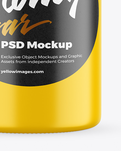 Matte Honey Jar Mockup PSD #1