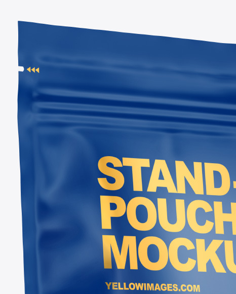 Frosted Stand up Pouch with Gummies Mockup PSD #6