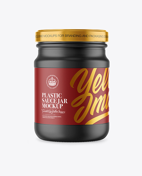 Plastic Sauce Jar Mockup PSD #2