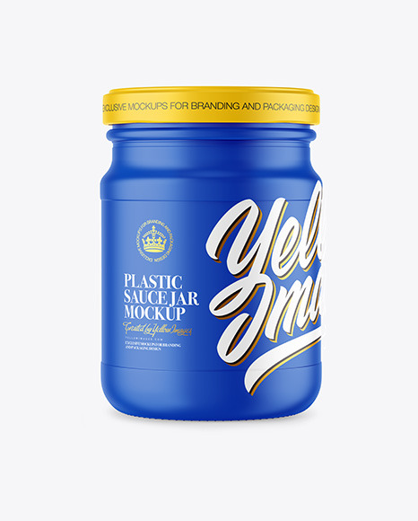 Plastic Sauce Jar Mockup PSD #1