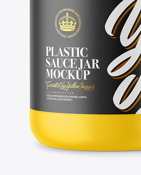 Plastic Sauce Jar Mockup PSD #7