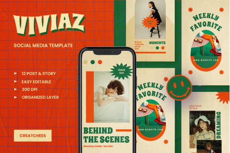 Viviaz Retro Instagram Template