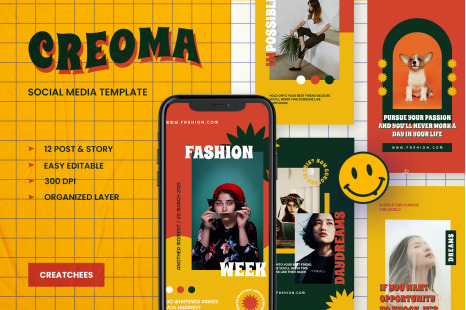 Creoma Retro Instagram Template