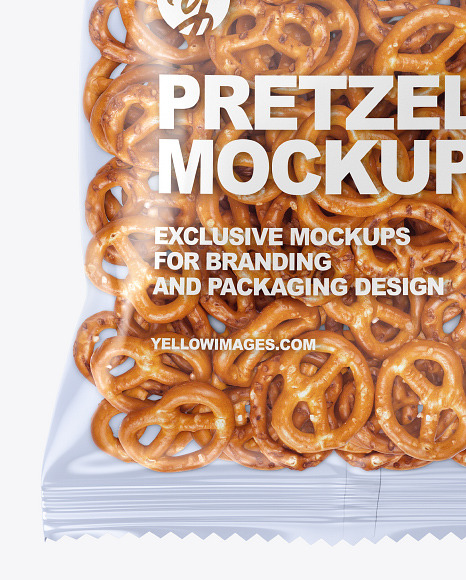 Bag With Mini Pretzels Mockup PSD #2