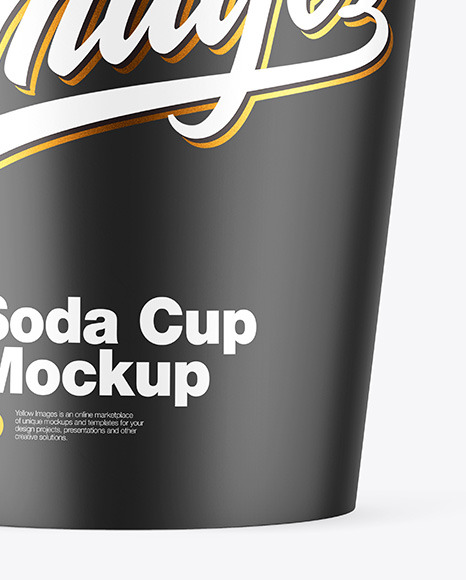 Matte Soda Cup w  Straw Mockup PSD #6