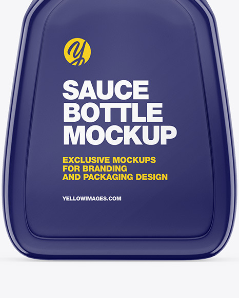 Glossy Suace Bottle Mockup