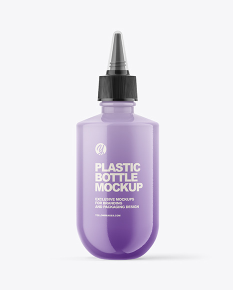 Glossy Plastic Bottle Mockup