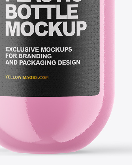 Download Glossy Plastic Bottle Mockup In Bottle Mockups On Yellow Images Object Mockups