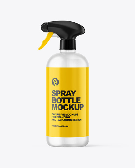 Frosted Spray Bottle Mockup
