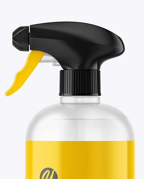 Frosted Spray Bottle Mockup PSD #2