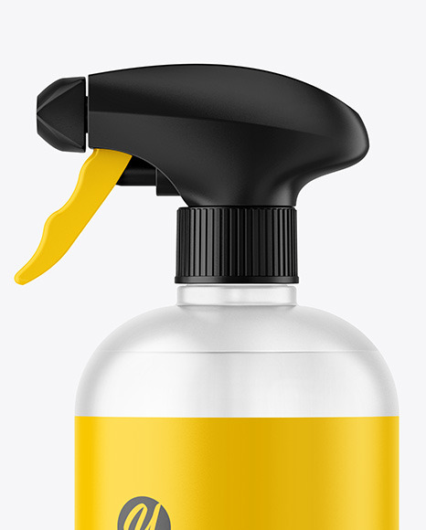 Frosted Spray Bottle Mockup PSD #1