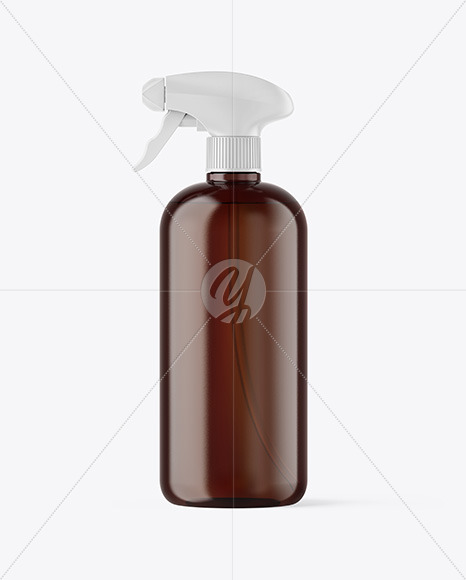 Amber Spray Bottle Mockup PSD #3