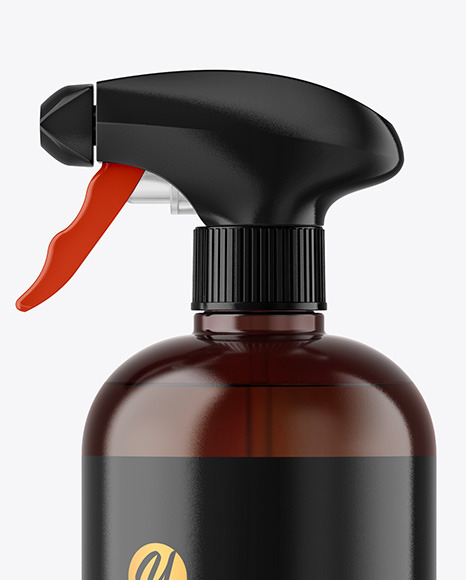 Amber Spray Bottle Mockup PSD #2