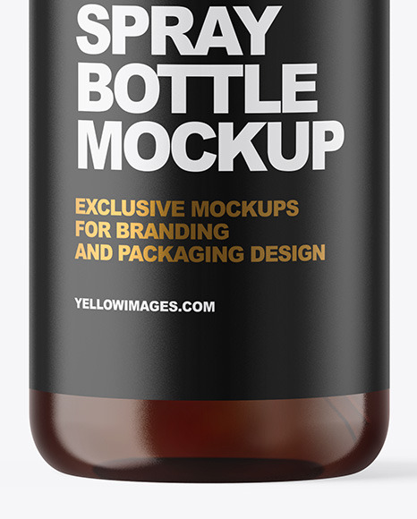 Amber Spray Bottle Mockup PSD #6