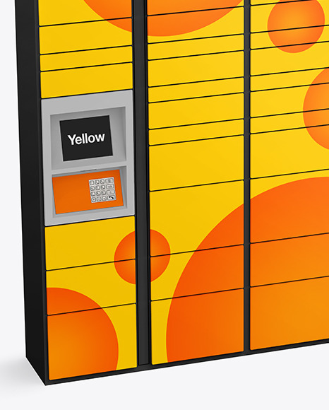 Pick Up Locker Mockup PSD #2