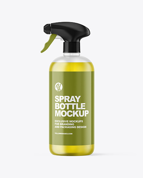 Frosted Color Liquid Spray Bottle Mockup