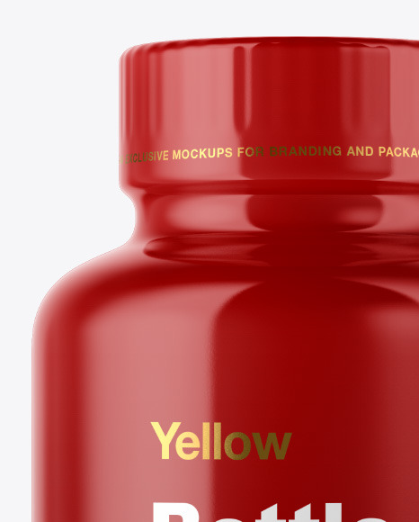 Frosted Bottle with Gummies Mockup PSD #5