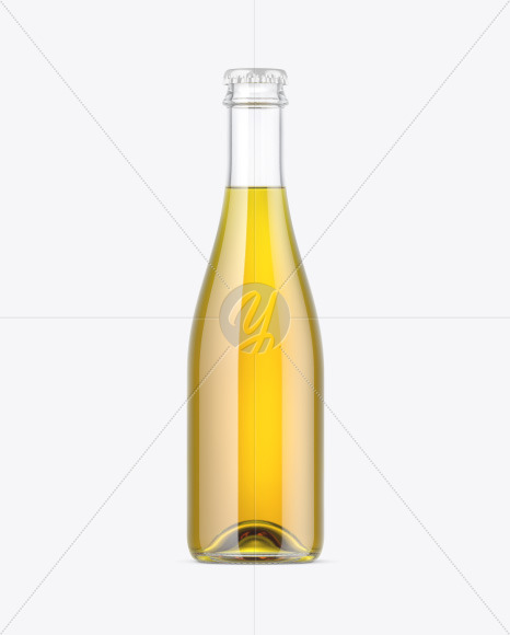 Clear Glass Lager Beer Bottle Mockup