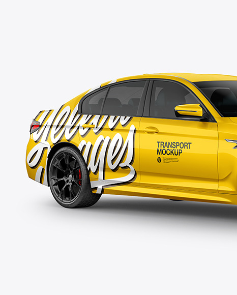 Executive Car Mockup   Half Side View PSD #2