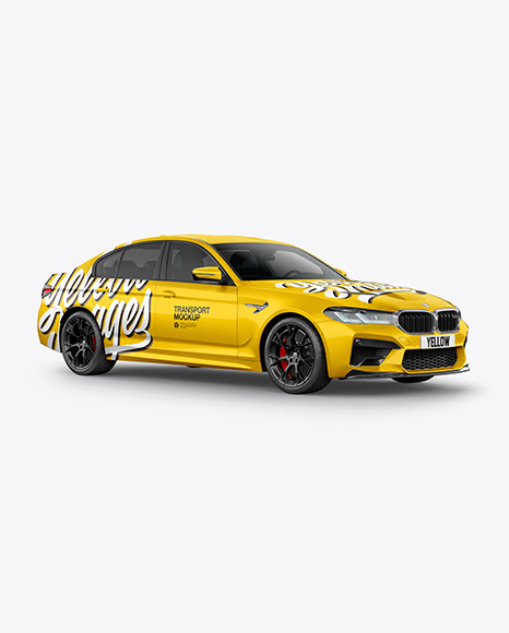 Executive Car Mockup - Half Side View