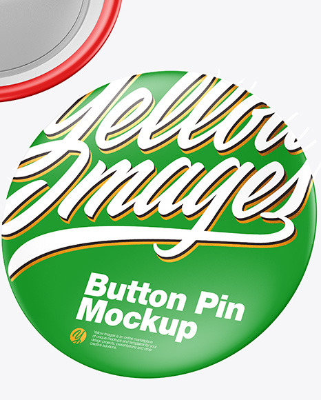 Three Matte Button Pins Mockup PSD #5