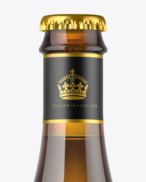 Amber Beer Bottle Mockup