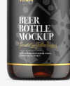 Amber Beer Bottle Mockup