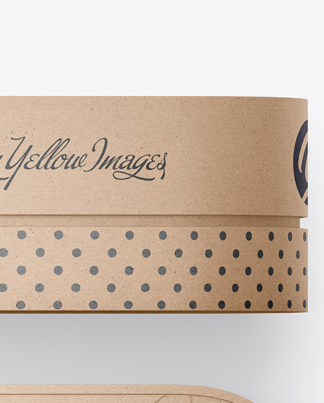 Kraft Paper Carton Gift Box Mockup PSD #5