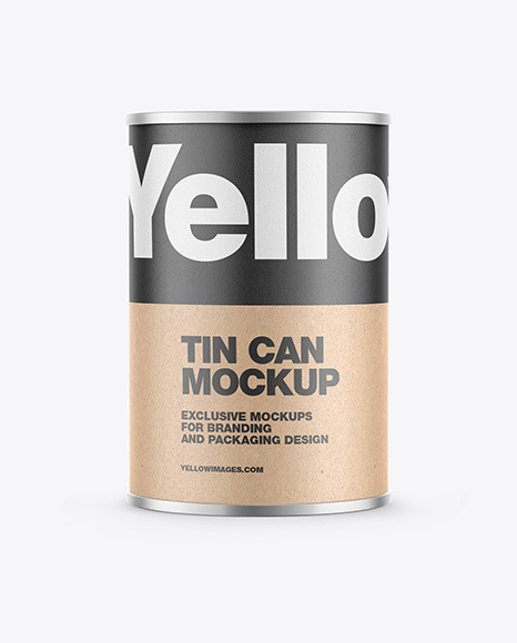 Tin Can w/ Kraft Finish Mockup