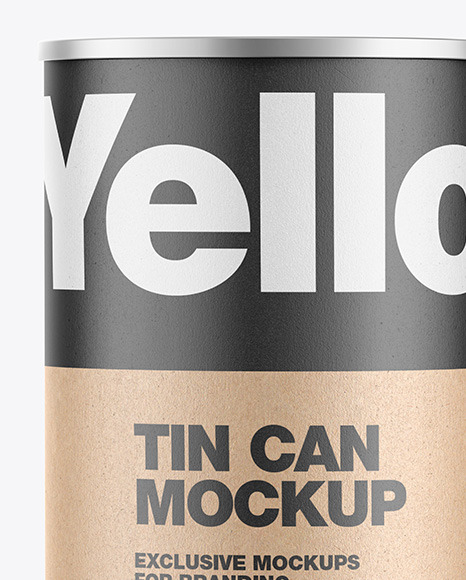 Tin Can w  Kraft Finish Mockup PSD #2