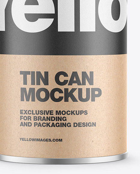 Tin Can w  Kraft Finish Mockup PSD #1