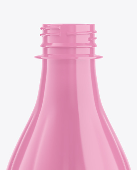500ml Glossy Plastic Drink Bottle Mockup PSD #6