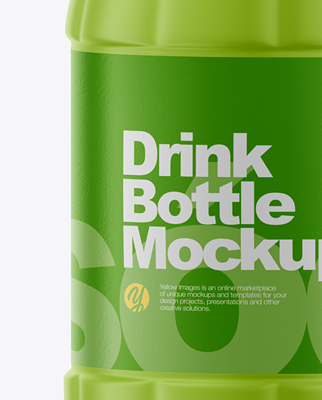 500ml Matte Plastic Drink Bottle Mockup PSD #5