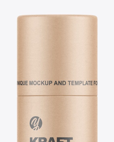 Kraft Paper Tube Mockup PSD #2