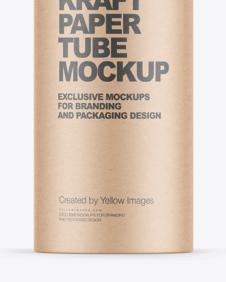 Kraft Paper Tube Mockup PSD #1
