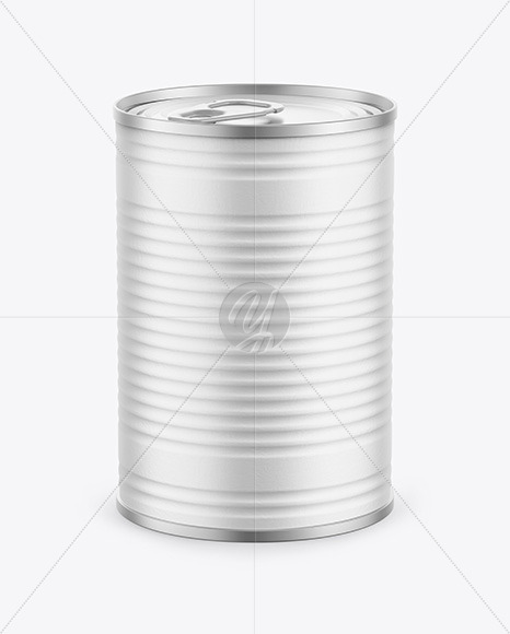 Tin Can with Paper Finish Mockup PSD #3
