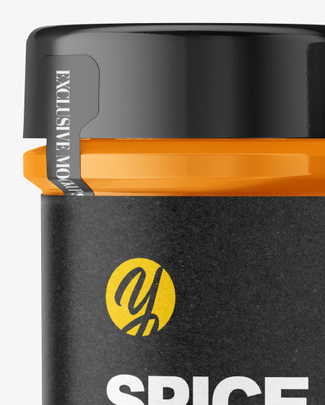 Two Glossy Spice Jars Mockup PSD #2