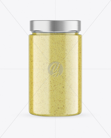 Сlear Glass Jar with Creamy Spread Mockup Сlear Glass Jar with Creamy Spread Mockup