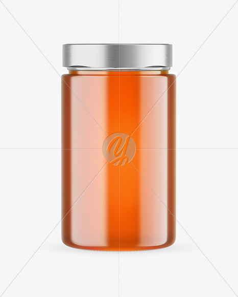 Download Clear Glass Jar With Pear Jam Mockup In Jar Mockups On Yellow Images Object Mockups