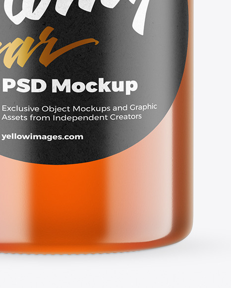 Clear Glass Honey Jar Mockup PSD #1