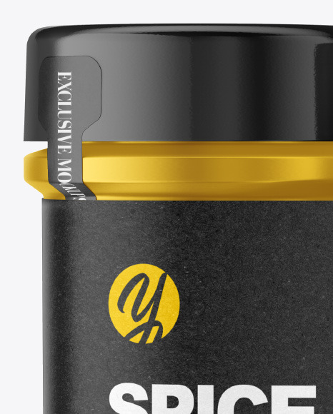 Two Metallic Spice Jars Mockup PSD #2