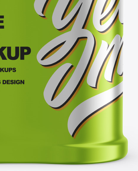 Two Spice Jars w  Metallic Shrink Sleeve Mockup PSD #1