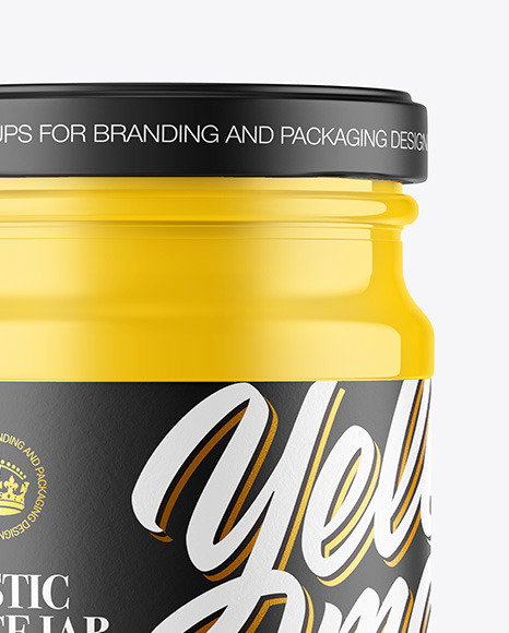 Glossy Plastic Sauce Jar Mockup PSD #5